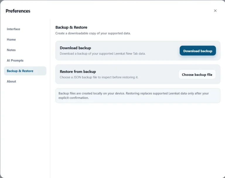 Backup & Restore